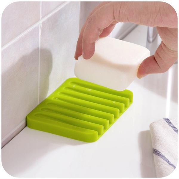 0810 Silicone Soap Holder Soap Dish Stand Saver Tray Case for Shower - SkyShopy 0810 Silicone Soap Holder Soap Dish Stand Saver Tray Case for Shower - SkyShopy
